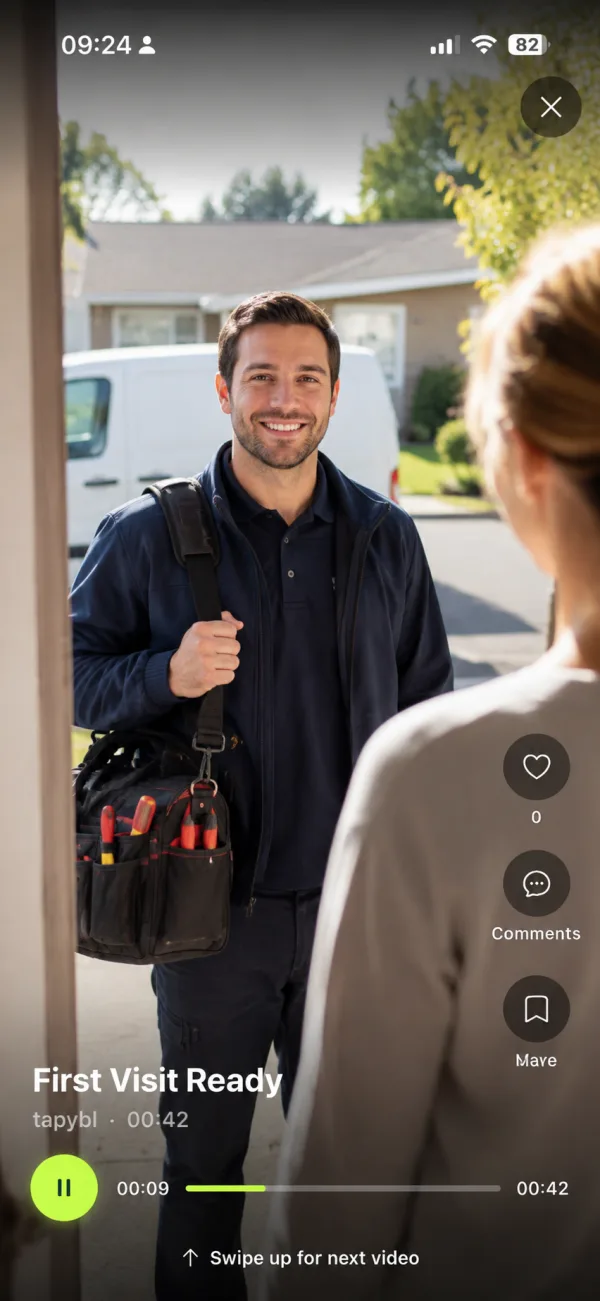 First Visit Ready microreel on a phone