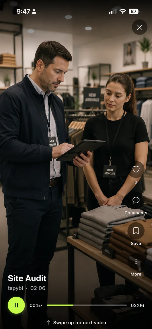 Site Audit microreel on a phone