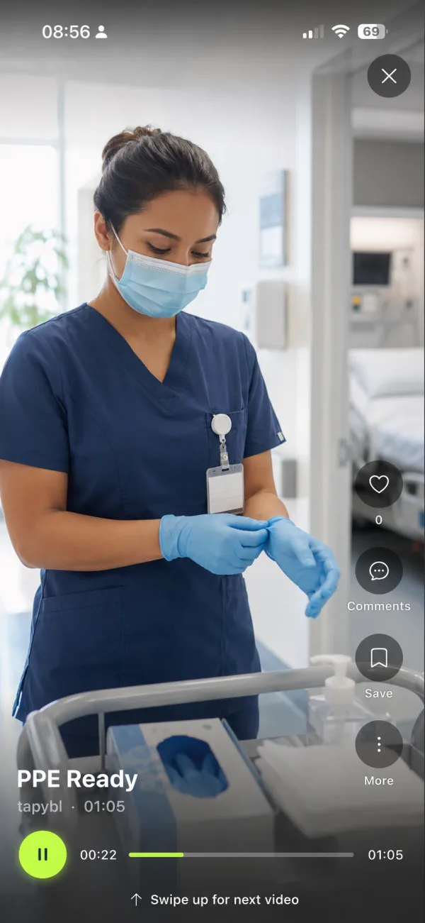 PPE Ready microreel on a phone