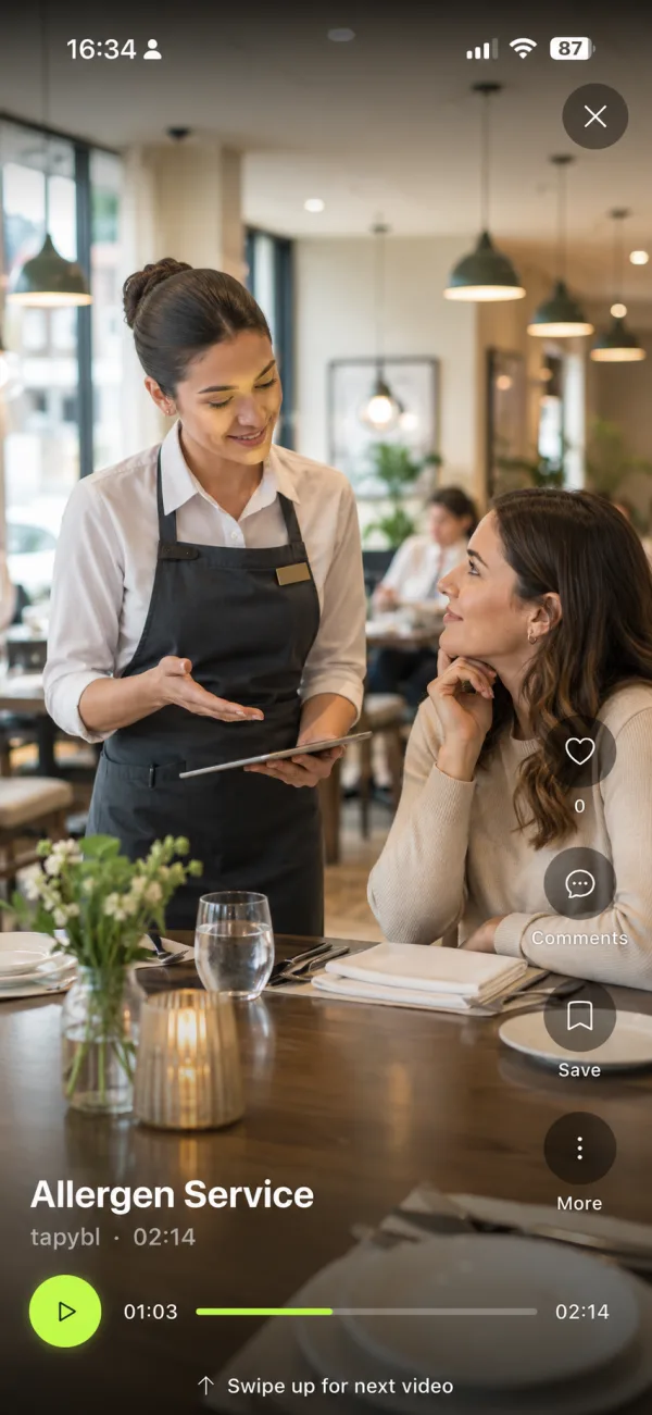 Allergen Service microreel on a phone