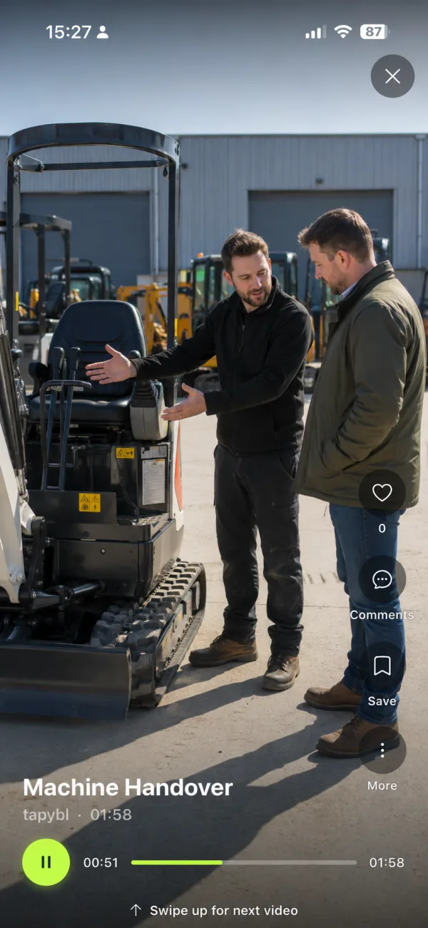 Machine Handover microreel on a phone